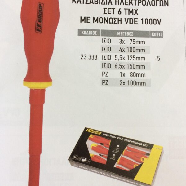 ΚΑΤΣΑΒΙΔΙA ΗΛΕΚΤΡΟΛΟΓΟΥ FF ΣΕΤ 6ΤΕΜ ΜΕ ΜΟΝΩΣΗ VDE 1000V (23338)